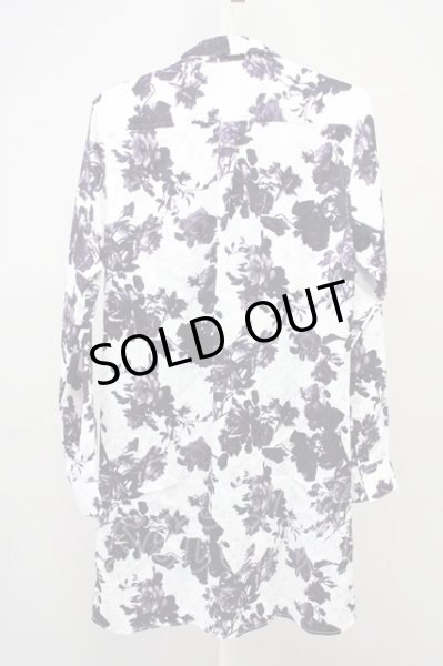 画像2: CIVARIZE / ローズロングジャガードシャツ 46 ホワイトｘパープル T-25-09-03-012-CI-sh-YM-ZT (2)