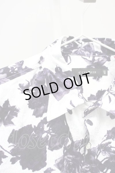 画像3: CIVARIZE / ローズロングジャガードシャツ 46 ホワイトｘパープル T-25-09-03-012-CI-sh-YM-ZT (3)