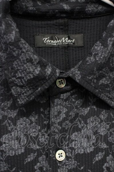 画像3: TORNADO MART / サッカーハイテンションフラワープリントシャツ LL ブラック T-25-09-03-013-TO-sh-YM-ZT064 (3)
