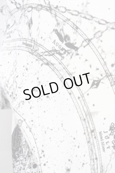 画像5: NO ID. / 総柄ロング半袖パーカー 2 ホワイト T-25-09-03-016-NO-to-YM-ZT (5)