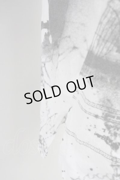 画像6: NO ID. / 総柄ロング半袖パーカー 2 ホワイト T-25-09-03-016-NO-to-YM-ZT (6)