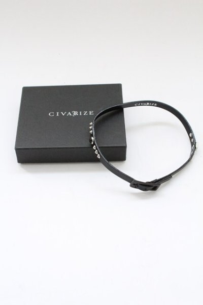 画像1: CIVARIZE / スタッズナローチョーカー  ブラック T-25-09-05-021-CI-ac-YM-ZT