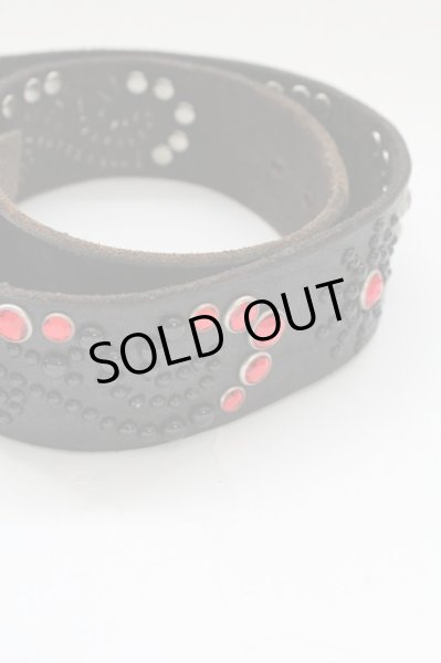 画像2: FUGA / ストーンスタッズベルト  ブラックｘブラック T-25-09-05-022-FU-0-YM-ZT191 (2)