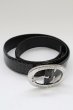 画像1: CIVARIZE / パテントエンボスベルト 44 ブラックｘシルバー T-25-09-05-023-CI-0-YM-ZT191 (1)