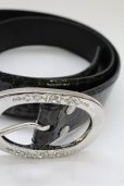 画像2: CIVARIZE / パテントエンボスベルト 44 ブラックｘシルバー T-25-09-05-023-CI-0-YM-ZT (2)