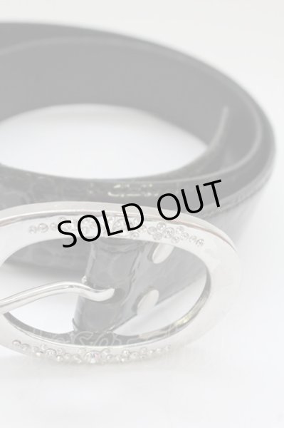 画像2: CIVARIZE / パテントエンボスベルト 44 ブラックｘシルバー T-25-09-05-023-CI-0-YM-ZT191 (2)