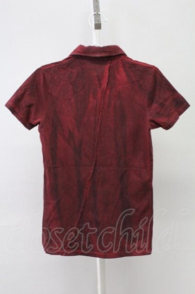 画像2: FUGA / エンブロイダリークロスコーティングポロシャツ 44 レッド T-25-09-05-004-FU-ts-YM-ZT171 (2)