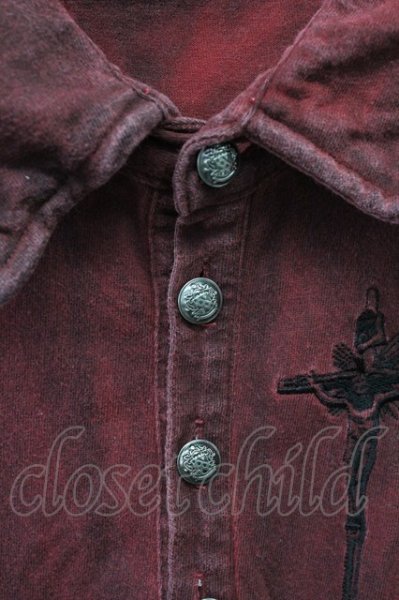 画像3: FUGA / エンブロイダリークロスコーティングポロシャツ 44 レッド T-25-09-05-004-FU-ts-YM-ZT171 (3)