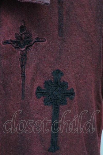 画像4: FUGA / エンブロイダリークロスコーティングポロシャツ 44 レッド T-25-09-05-004-FU-ts-YM-ZT171 (4)