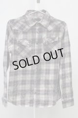 FUGA / Square 顔料加工チェックウエスタンシャツ 44 レッドｘグレー T-25-09-05-012-FU-sh-YM-ZT