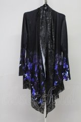 CIVARIZE / Angerレイヤードレーストッパーフラワーカーディガン 44 ブラックｘブルー T-25-09-05-013-CI-to-YM-ZT