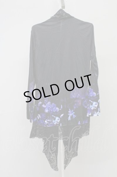 画像2: CIVARIZE / Angerレイヤードレーストッパーフラワーカーディガン 44 ブラックｘブルー T-25-09-05-013-CI-to-YM-ZT026 (2)