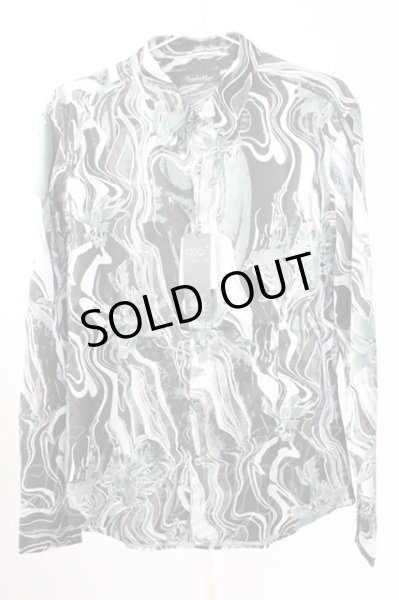 画像1: TORNADO MART / マーブルフラワープリントシャツ LL グリーン T-25-09-11-018-TO-sh-YM-ZT (1)