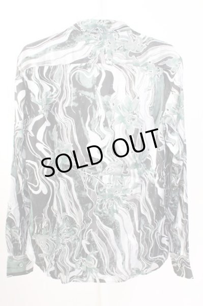 画像2: TORNADO MART / マーブルフラワープリントシャツ LL グリーン T-25-09-11-018-TO-sh-YM-ZT (2)