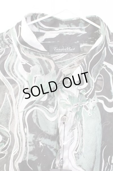 画像3: TORNADO MART / マーブルフラワープリントシャツ LL グリーン T-25-09-11-018-TO-sh-YM-ZT (3)