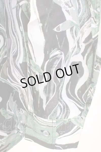 画像4: TORNADO MART / マーブルフラワープリントシャツ LL グリーン T-25-09-11-018-TO-sh-YM-ZT (4)