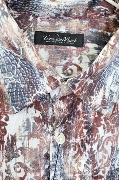 画像3: TORNADO MART / アラビアンクロコダイルプリントシャツ LL ブラウン T-25-09-11-019-TO-sh-YM-ZT220 (3)