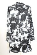CIVARIZE / Ambition ローズジャガードロングシャツ 46 ブラック T-25-09-11-020-CI-sh-YM-ZT