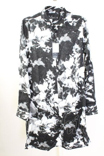 画像1: CIVARIZE / Ambition ローズジャガードロングシャツ 46 ブラック T-25-09-11-020-CI-sh-YM-ZT
