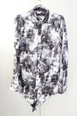 CIVARIZE / Invisible花柄ジャガードロングシャツ 46 ブラック T-25-09-11-021-CI-sh-YM-ZT