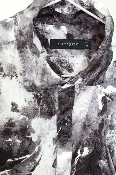 画像3: CIVARIZE / Invisible花柄ジャガードロングシャツ 46 ブラック T-25-09-11-021-CI-sh-YM-ZT220 (3)