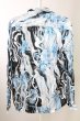 画像2: TORNADO MART / マーブルフラワープリントシャツ LL ブルー T-25-09-11-022-TO-sh-YM-ZT (2)