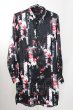 画像1: CIVARIZE / ストライプローズロングジャガードシャツ 46 ブラックxレッド T-25-09-11-025-CI-sh-YM-ZT220 (1)