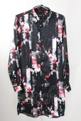 画像1: CIVARIZE / ストライプローズロングジャガードシャツ 46 ブラックｘレッド T-25-09-11-025-CI-sh-YM-ZT (1)