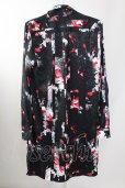 画像2: CIVARIZE / ストライプローズロングジャガードシャツ 46 ブラックｘレッド T-25-09-11-025-CI-sh-YM-ZT (2)