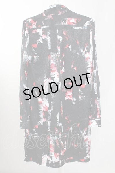 画像2: CIVARIZE / ストライプローズロングジャガードシャツ 46 ブラックｘレッド T-25-09-11-025-CI-sh-YM-ZT220 (2)