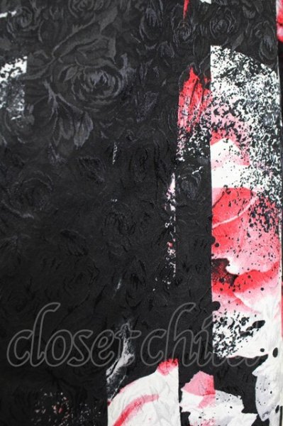画像7: CIVARIZE / ストライプローズロングジャガードシャツ 46 ブラックxレッド T-25-09-11-025-CI-sh-YM-ZT220 (7)