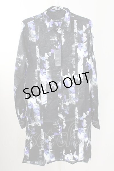 画像1: CIVARIZE / ストライプローズロングジャガードシャツ 46 ブラックｘパープル T-25-09-11-026-CI-sh-YM-ZT (1)