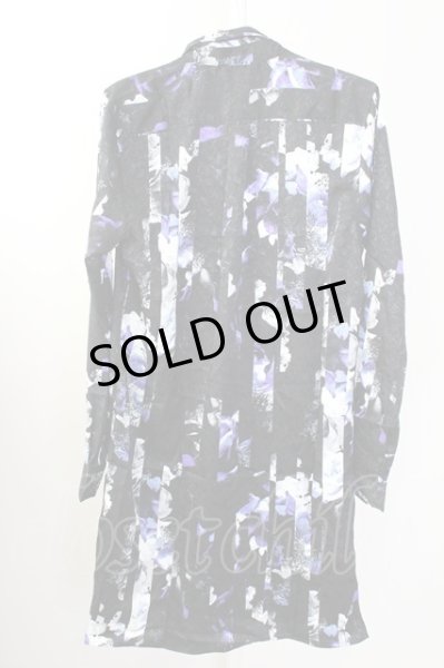 画像2: CIVARIZE / ストライプローズロングジャガードシャツ 46 ブラックｘパープル T-25-09-11-026-CI-sh-YM-ZT (2)