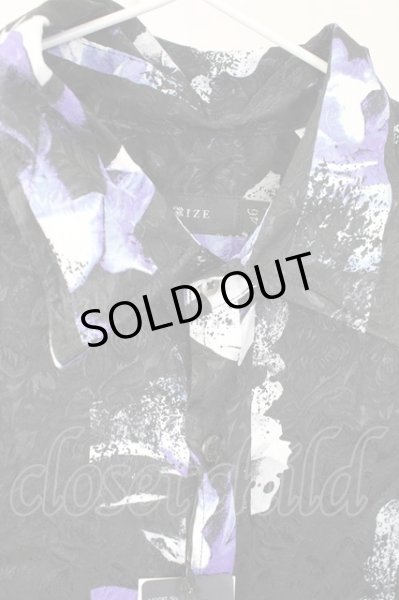 画像3: CIVARIZE / ストライプローズロングジャガードシャツ 46 ブラックｘパープル T-25-09-11-026-CI-sh-YM-ZT (3)