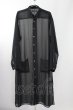 画像1: CIVARIZE / Superbness シフォンシャツガウン F ブラック T-25-09-11-028-CI-sh-YM-ZT220 (1)