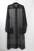 CIVARIZE / Superbness シフォンシャツガウン F ブラック T-25-09-11-028-CI-sh-YM-ZT