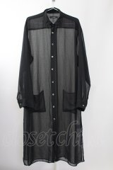 CIVARIZE / Superbness シフォンシャツガウン F ブラック T-25-09-11-028-CI-sh-YM-ZT