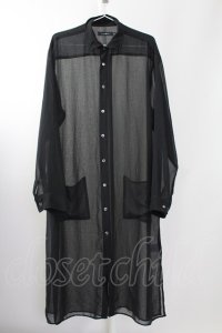 CIVARIZE / Superbness シフォンシャツガウン F ブラック T-25-09-11-028-CI-sh-YM-ZT220