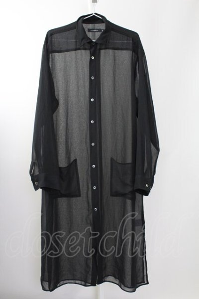 画像1: CIVARIZE / Superbness シフォンシャツガウン F ブラック T-25-09-11-028-CI-sh-YM-ZT