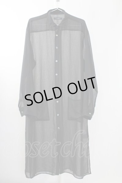 画像1: CIVARIZE / Superbness シフォンシャツガウン F ブラック T-25-09-11-028-CI-sh-YM-ZT220 (1)