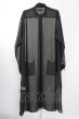 画像2: CIVARIZE / Superbness シフォンシャツガウン F ブラック T-25-09-11-028-CI-sh-YM-ZT220 (2)