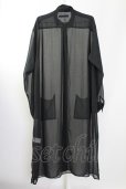 画像2: CIVARIZE / Superbness シフォンシャツガウン F ブラック T-25-09-11-028-CI-sh-YM-ZT (2)