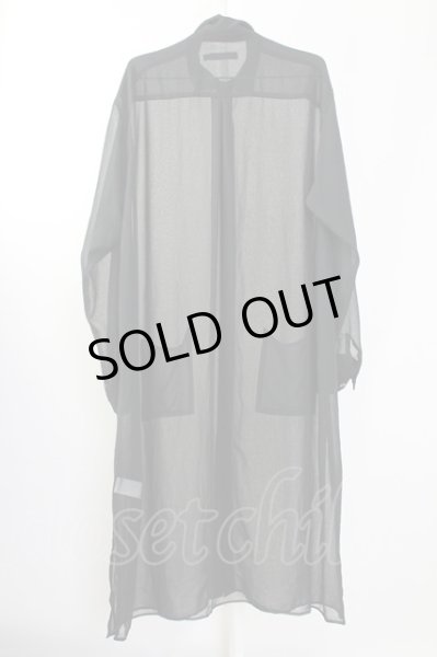 画像2: CIVARIZE / Superbness シフォンシャツガウン F ブラック T-25-09-11-028-CI-sh-YM-ZT220 (2)