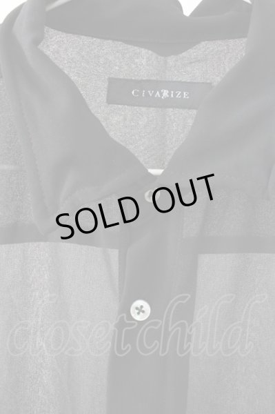 画像3: CIVARIZE / Superbness シフォンシャツガウン F ブラック T-25-09-11-028-CI-sh-YM-ZT220 (3)