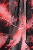 画像3: Wrouge / 総柄シフォンカーディガン  レッドｘブラック T-25-09-11-029-Wr-to-YM-ZT