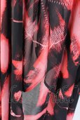 画像5: Wrouge / 総柄シフォンカーディガン  レッドｘブラック T-25-09-11-029-Wr-to-YM-ZT