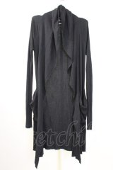 MIDAS / ロングテレコカーディガン  ブラック T-25-09-11-034-MI-to-YM-ZT