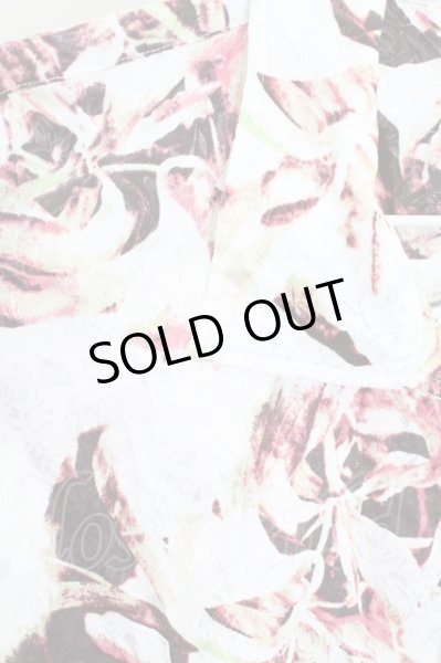 画像3: TORNADO MART / フラワー転写ジャガードシャツ LL ホワイト T-25-09-11-004-TO-sh-YM-ZT (3)