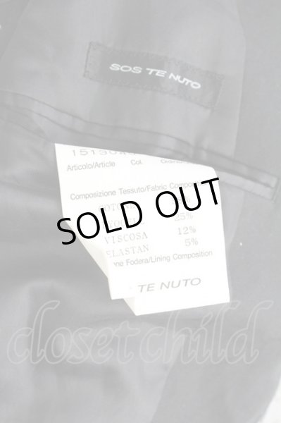 画像8: SOS TE NUTO / 総柄六部袖ポンチテーラードジャケット 48 ブラック T-25-09-11-041-SO-ja-YM-ZT224 (8)