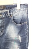 画像4: CavariA / ペイントリペアダメージスキニーデニムパンツ 44 インディゴ T-25-09-11-045-Ca-pa-YM-ZT